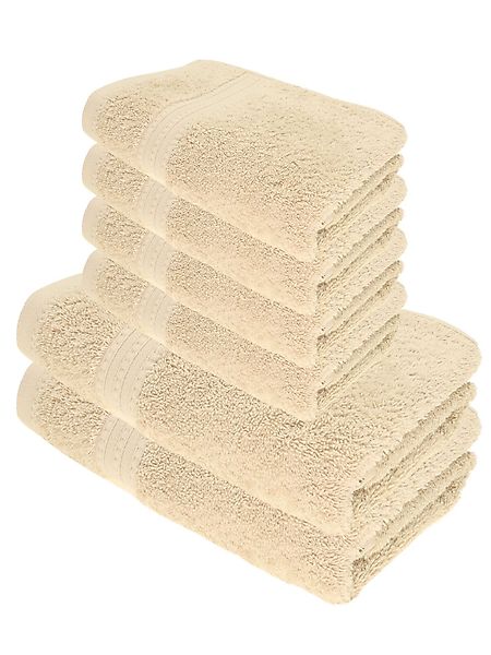 Julie Julsen Handtücher 6-Handtücher-Pastell Beige, Bio-Baumwolle günstig online kaufen