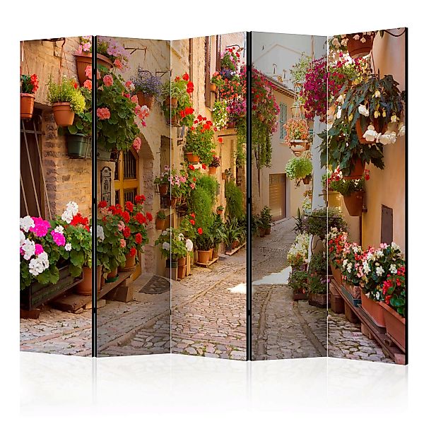 5-teiliges Paravent - The Alley In Spello (italy) Ii [room Dividers] günstig online kaufen
