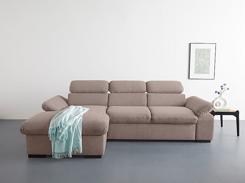 COTTA Ecksofa "Lola L-Form mit Kopfteilfunktion & Hocker", (Set, mit Hocker günstig online kaufen