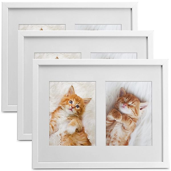 Bomoe Galeria Bilderrahmen 2 Bilder 9x13cm Weiß 3tlg günstig online kaufen