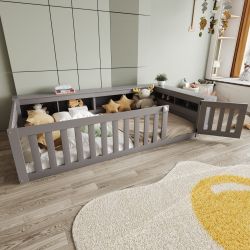 Merax Kinderbett (Kieferholz Jugendbett Babybett, 1-tlg), günstig online kaufen