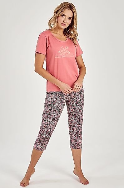 Mademoiselle Sommeil Capri-Pyjama mit Motivdruck (2 günstig online kaufen