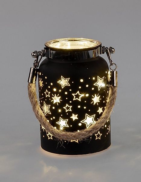 formano LED Dekolicht Deko Licht LED Laterne mattem Farbglas mit goldenem S günstig online kaufen