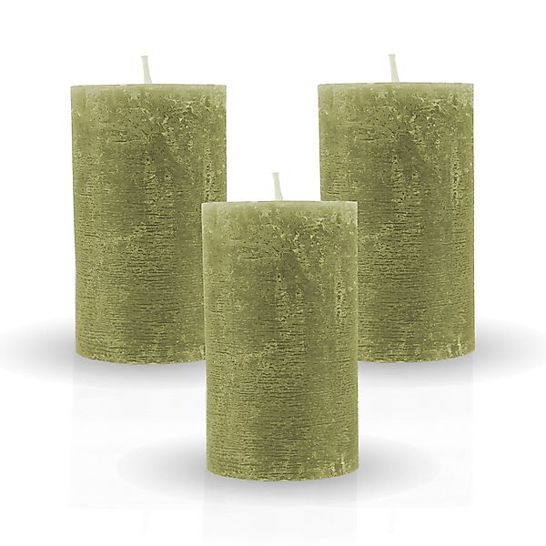 Bestgoodies Rustic-Kerze Stumpenkerzen Rustikal (3-tlg), Antik Kerze (vers. günstig online kaufen