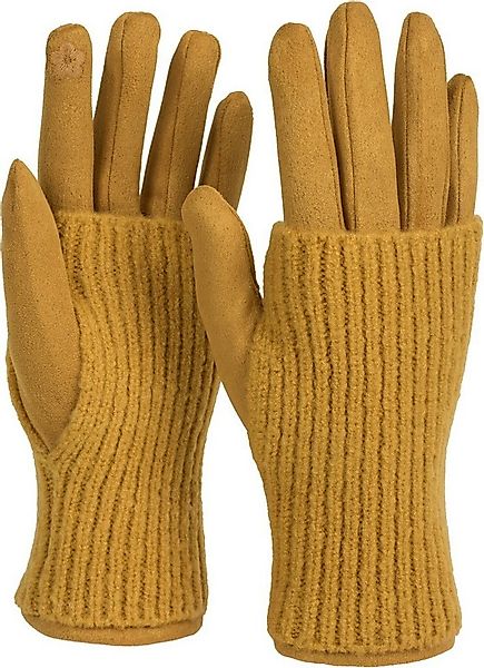 styleBREAKER Strickhandschuhe Touchscreen Stoff Handschuhe mit abnehmbarer günstig online kaufen