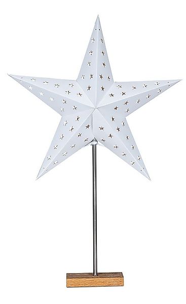 Levandeo® LED Stern, LED Stern Weiß H65cm mit Standfuß Weihnachten Leuchtst günstig online kaufen