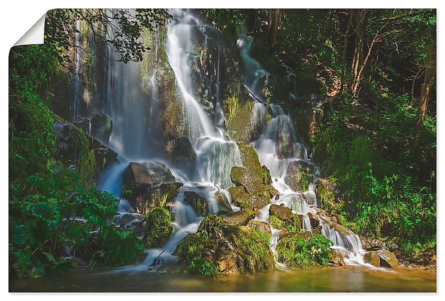 Artland Wandbild "Wasserfall im Harz", Gewässer, (1 St.), als Poster in ver günstig online kaufen