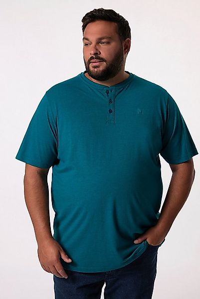 Men Plus T-Shirt Henley Basic Halbarm Rundhals günstig online kaufen