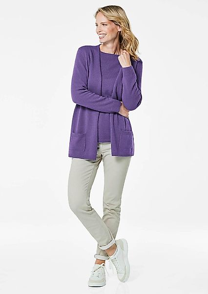 GOLDNER Strickjacke Langarm Feinstrick-Cardigan Damen Strickjacke günstig online kaufen