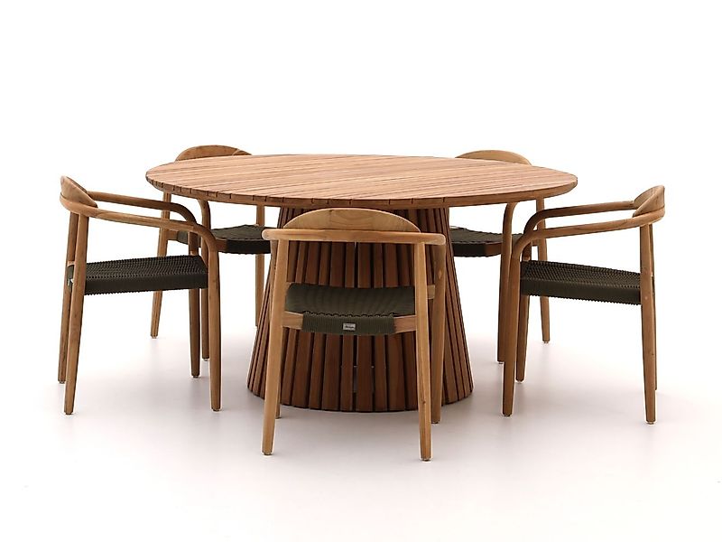 Bellagio Berbaro/Santa Severina ø 150 cm Gartenmöbel-Set 6-Teilig Stapelbar günstig online kaufen