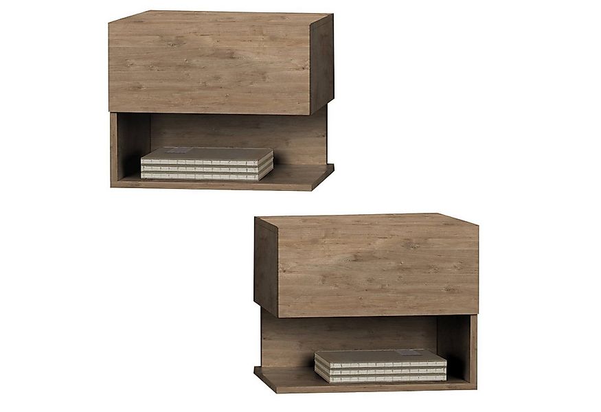 BMG Möbel Nachtschrank Faro 2 (Nachtkonsole) grifflose Schublade, wandhänge günstig online kaufen
