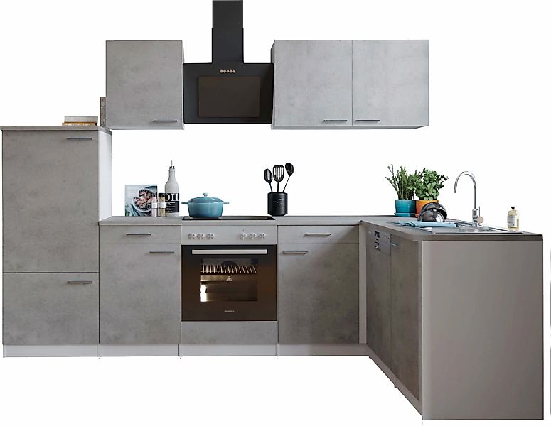 MESANA Winkelküche "Malia", Breite 280 cm, 85 cm Arbeitshöhe, in exklusiver günstig online kaufen