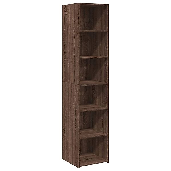 vidaXL Highboard Braun Eichen-Optik 40x41x185 cm Holzwerkstoff 3281672 günstig online kaufen
