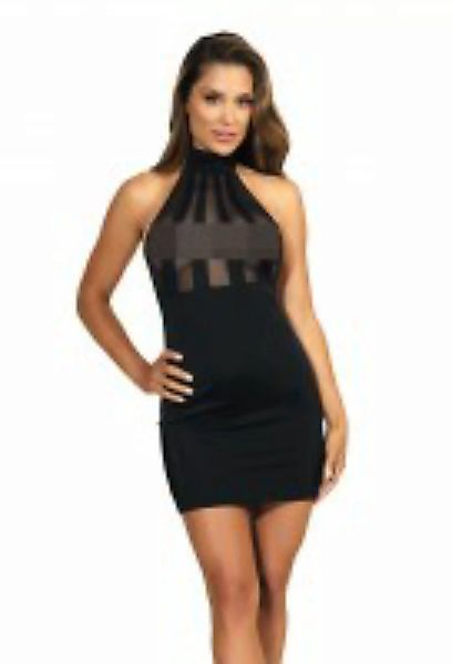 Kleid mit schwarz-transparenten Teilen im Brustbereich günstig online kaufen