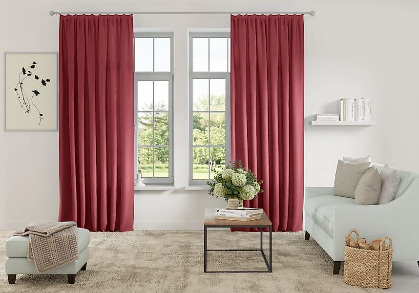 OTTO home Vorhang "Parry" Kräuselband 2 Stk. tlg. 2-er Set, blickdicht, mon günstig online kaufen