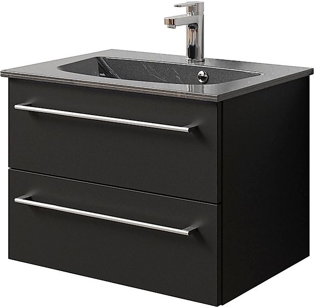 Saphir Waschtisch »Serie 6025 Mineralmarmor-Waschtisch mit Unterschrank, 67 günstig online kaufen