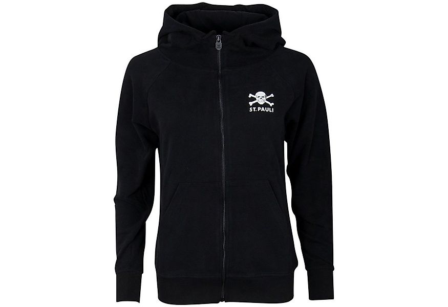 FC St. Pauli Kapuzenfleecejacke Basic Totenkopf Klein (Schwarz) tailliert günstig online kaufen