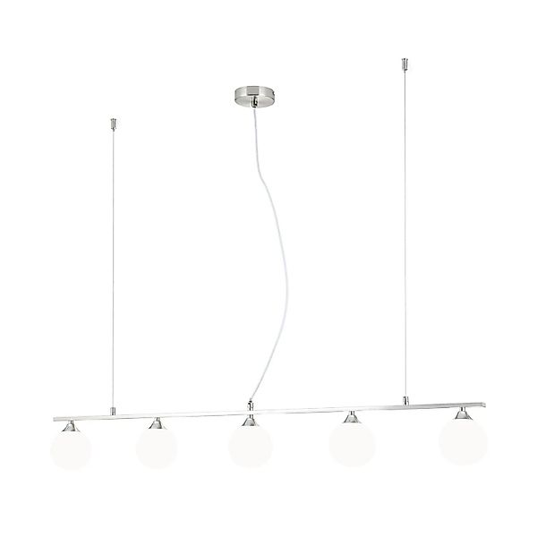 Orion Leuchten Hängeleuchte Snowwhite 120 cm Satin 5 x G9 günstig online kaufen