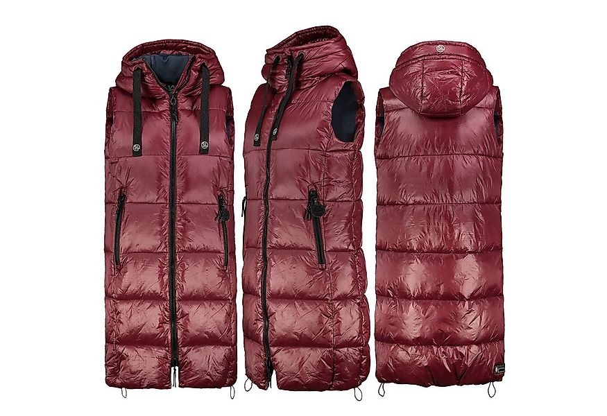 Fresh Made Steppweste Lange Stepp weste Kapuze Übergangs Herbst Frühlings W günstig online kaufen