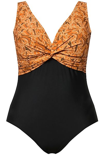 Ulla Popken Badeanzug Badeanzug Ranken Zierknoten günstig online kaufen