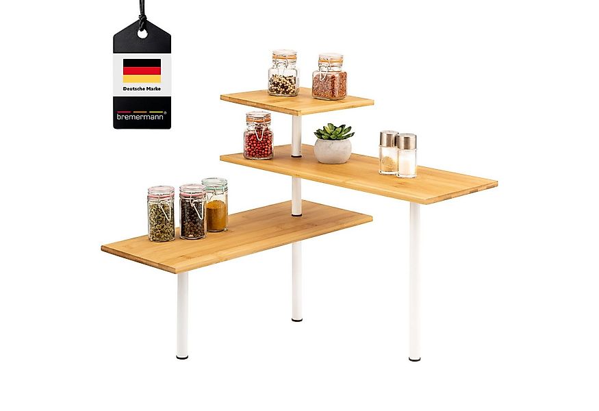 bremermann Küchenregal Bambus-Eckregal, Küchenregal, aus Bambusholz und lac günstig online kaufen