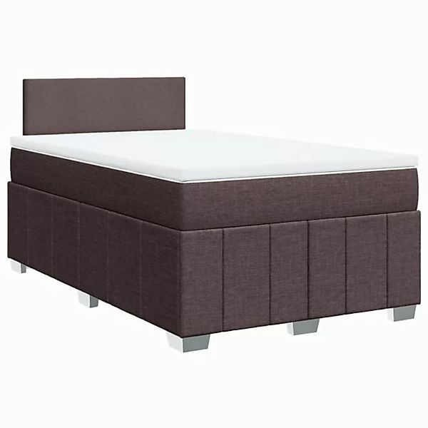 vidaXL Bett Boxspringbett mit Matratze Dunkelbraun 120x190 cm Stoff günstig online kaufen