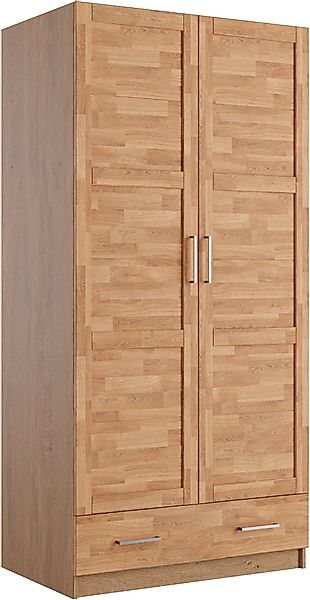 Home affaire Kleiderschrank "Sabrina, 97x60x200cm, natürlicher Landhausstil günstig online kaufen