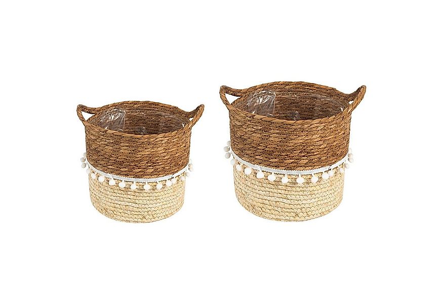 IDIMEX Übertopf LINI, Pflanzkorb im 2er Set Blumentopf aus Seegras mit Foli günstig online kaufen