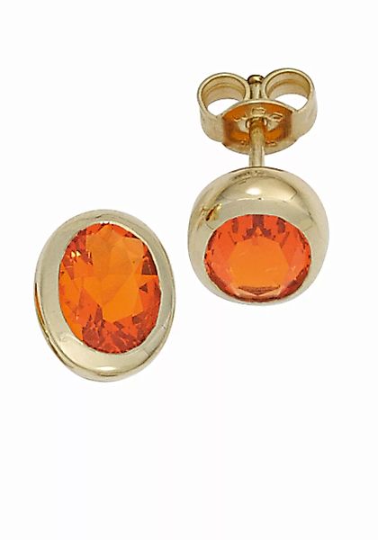 JOBO Paar Ohrstecker "Ovale Ohrringe mit Feueropal", 585 Gold günstig online kaufen