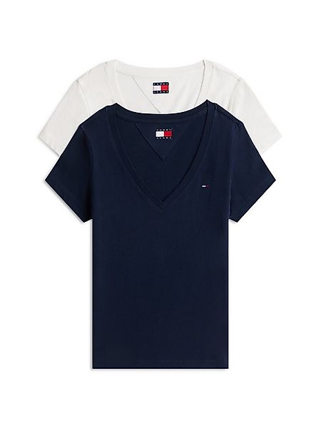 Tommy Jeans T-Shirt TJW 2PACK V-NECK TEE (Packung, 2-tlg., 2-er Pack) mit L günstig online kaufen