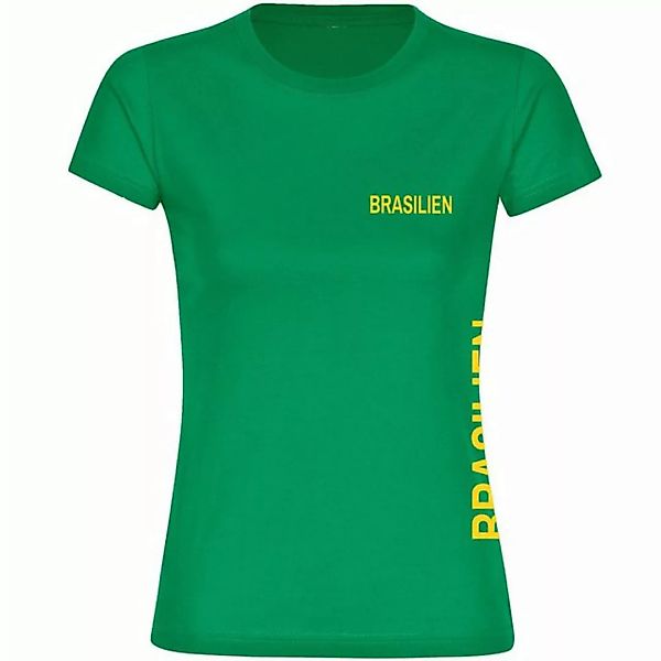multifanshop T-Shirt Damen Brasilien - Brust & Seite - Frauen günstig online kaufen