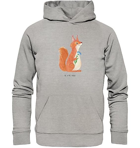 Mr. & Mrs. Panda Hoodie Eichhörnchen Blume Größe L - Heather Grey - Geschen günstig online kaufen