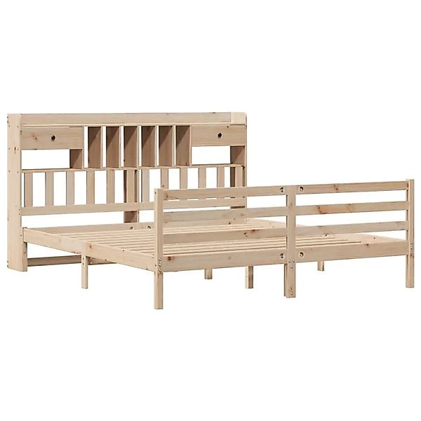 vidaXL Massivholzbett mit Regal ohne Matratze 180x200 cm Kiefernholz 332194 günstig online kaufen