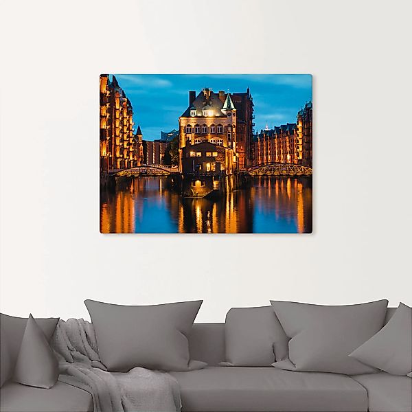Artland Wandbild »Teil der alten Speicherstadt in Hamburg«, Deutschland, (1 günstig online kaufen