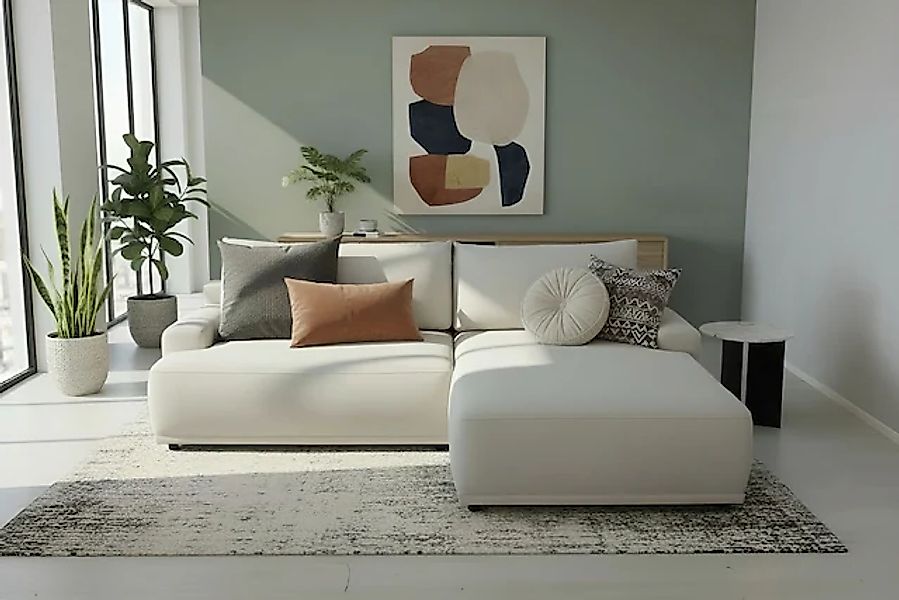 TRENDMANUFAKTUR Ecksofa »Fordon, Schlafsofa mit Bettkasten, Couch in L-Form günstig online kaufen