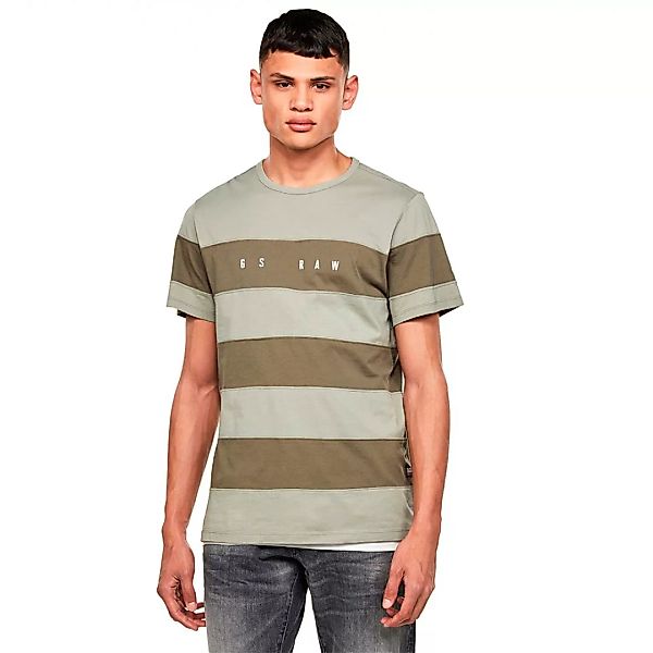 G-star Block Stripe Gr Kurzarm T-shirt XS Dark Shamrock / Light Orphus günstig online kaufen