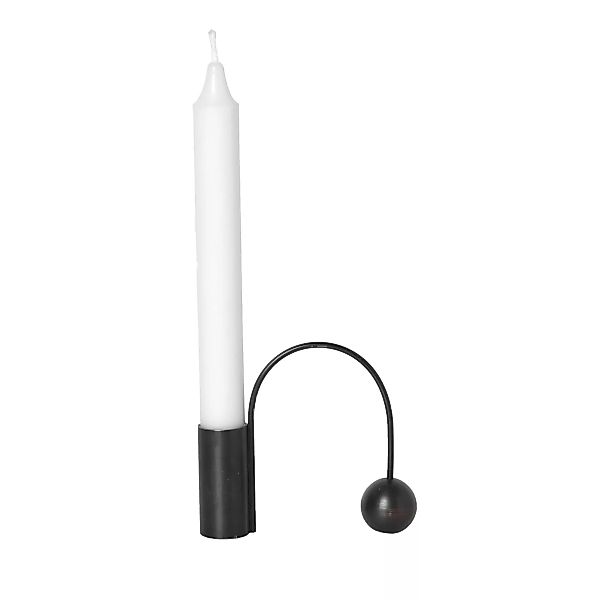 ferm LIVING - Balance Kerzenhalter - schwarz/LxBxH 12,5x4.2x9cm günstig online kaufen