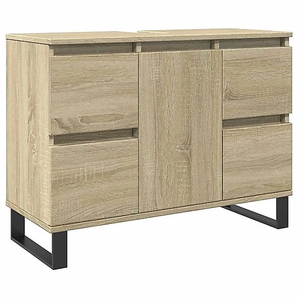 vidaXL Badschrank Sonoma-Eiche 80x33x60 cm Holzwerkstoff 849684 günstig online kaufen
