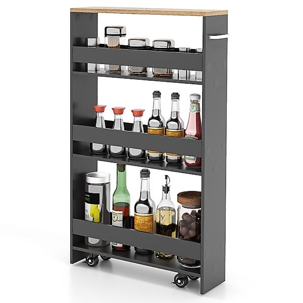 COSTWAY Küchenwagen, schmal, Nischenwagen 4 Ebenen, günstig online kaufen