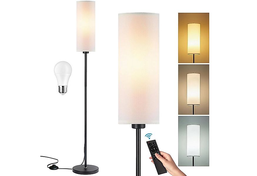 POPOLIC Stehlampe Weiße Stehleuchte mit Fernbedienung, dimmbar, inklusive 9 günstig online kaufen