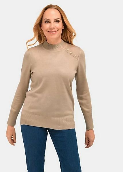 GOLDNER Strickpullover Pflegeleichter Pullover mit Stehbundkragen günstig online kaufen