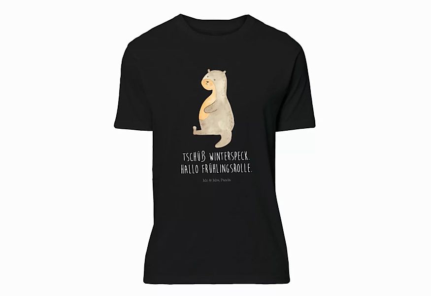 Mr. & Mrs. Panda T-Shirt Otter Bauch - Schwarz - Geschenk, Essen. foodlover günstig online kaufen