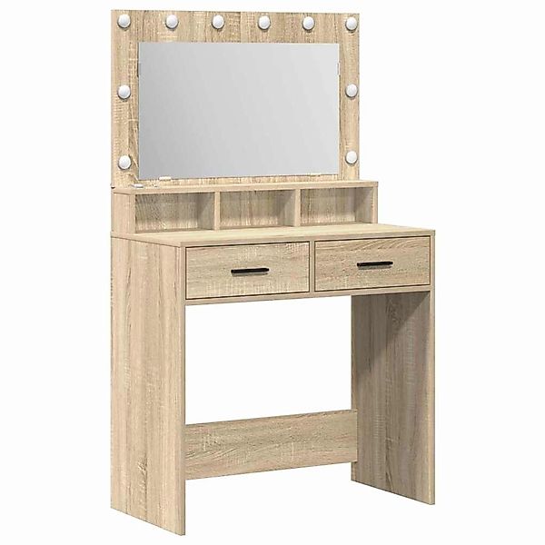 vidaXL Schminktisch Sonoma-Eiche 79 x 41 x 135 cm Holzwerkstoff 865084 günstig online kaufen
