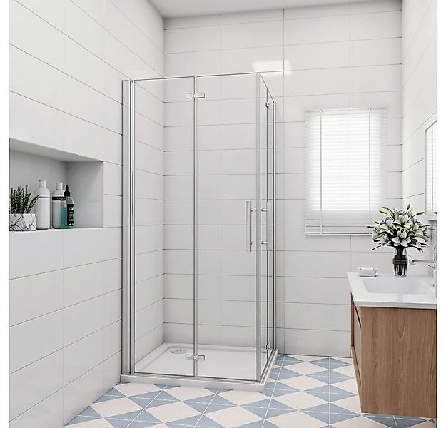 duschspa Eckdusche Duschkabine Eckeinstieg Duschabtrennung Falttür Duschtür günstig online kaufen
