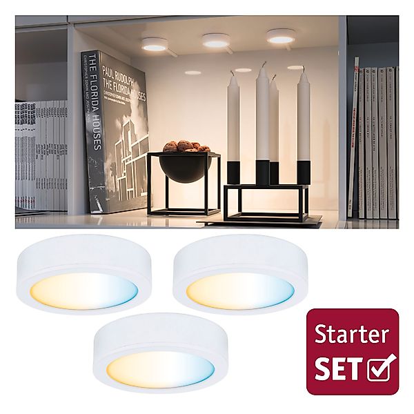 Paulmann "Clever Connect LED Spot Disc Tunable White 3x2,1W 12VA Weiß matt" günstig online kaufen