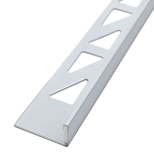 Dalsys Fliesenschiene Aluminium 2,5m x 10mm Winkelprofil Weiß günstig online kaufen