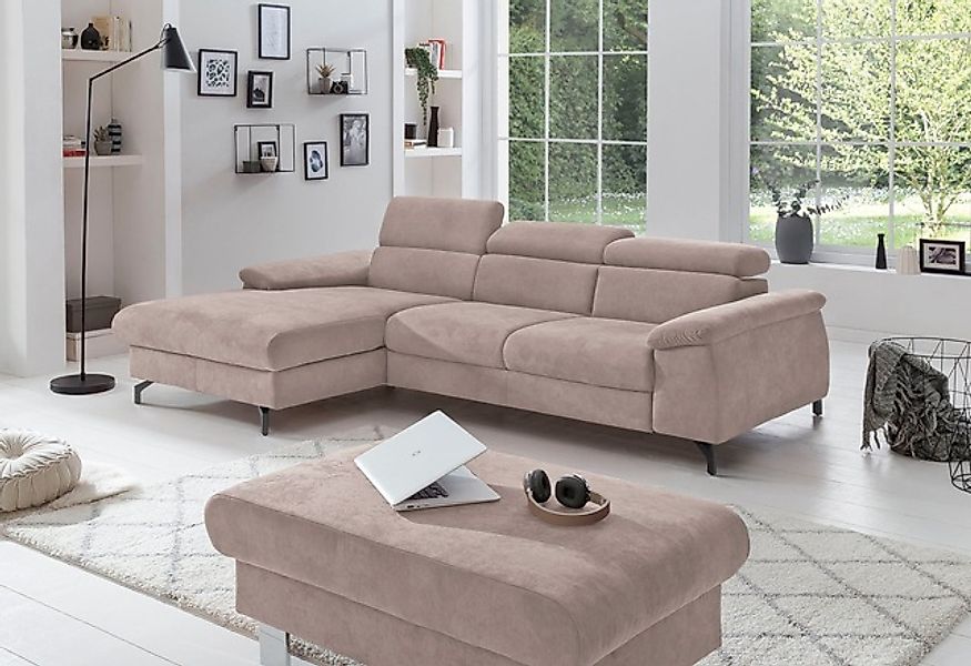 COTTA Polstergarnitur »Kitty L-Form, B: 242 bzw. 100 cm (Set: Ecksofa & Hoc günstig online kaufen