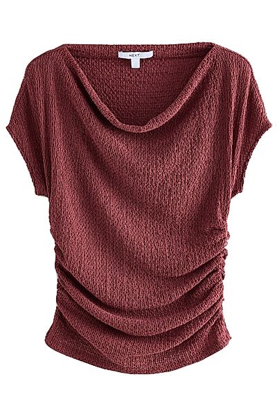 Next Blusenshirt Strukturiertes Oberteil mit Wasserfallausschnitt günstig online kaufen