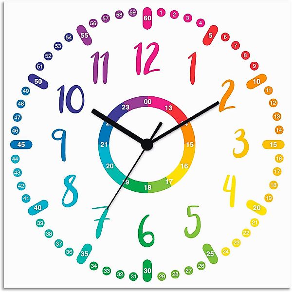 Artland Wanduhr Kinderuhr - bunt (wahlweise mit Quarz- oder Funkuhrwerk, la günstig online kaufen