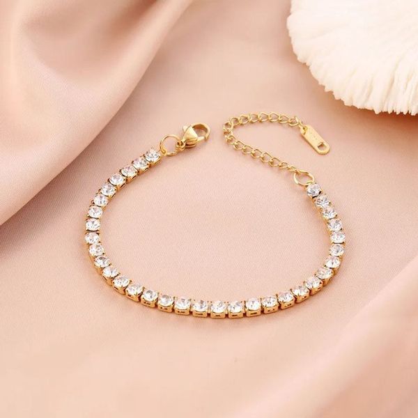 KARMA Tennisarmband Gold Silber Schwarz Metall günstig online kaufen